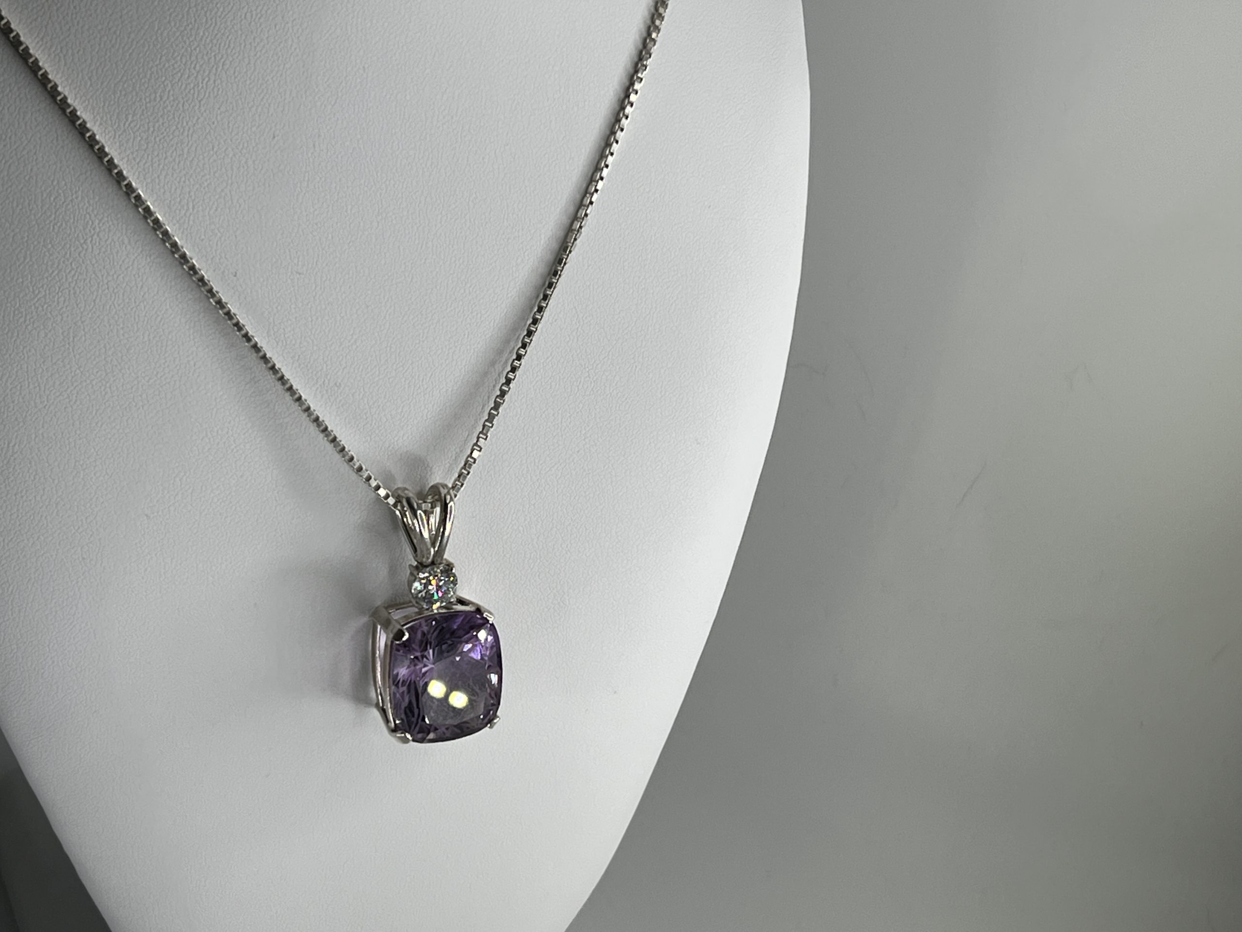 amethyst and silver necklace