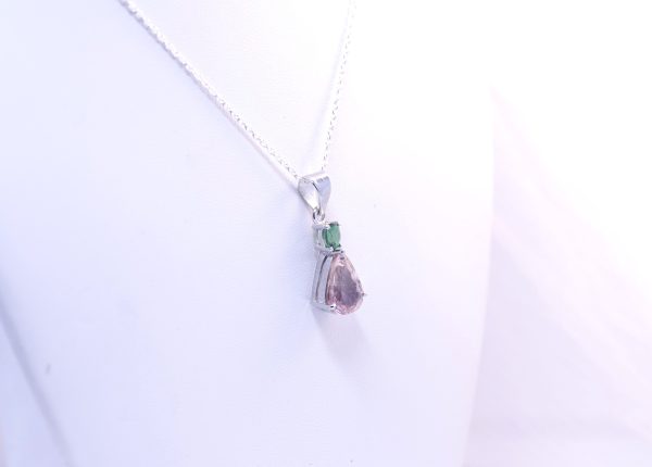 Topaz and Tsavorite Pendant in Silver