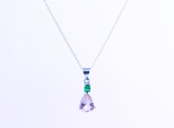 Topaz and Tsavorite Pendant in Silver